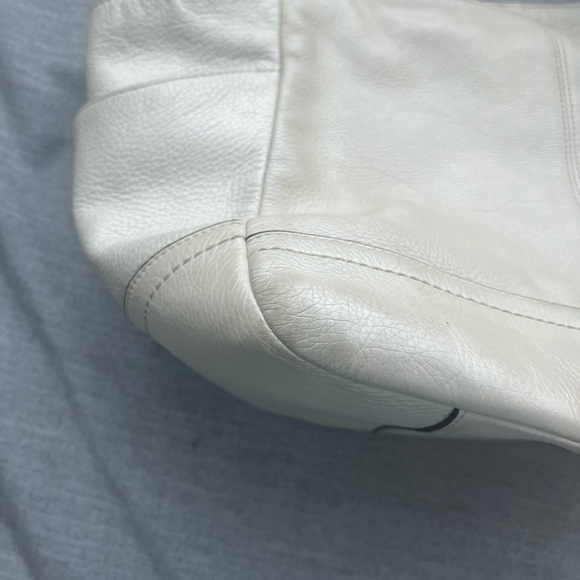 Coach Park Parchment Leather Satchel Carrie All Tote Bag - Picture 11 of 16